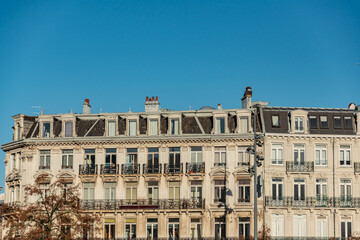 Fototapeta premium classic french building facade