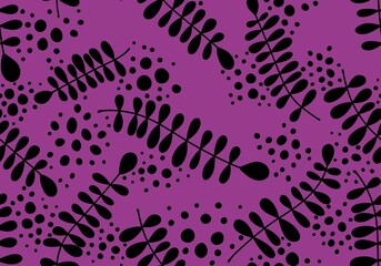 Abstract floral branches seamless cartoon doodle leaves pattern for clothes print and wrapping and kids and fabrics