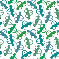 Cartoon kids seamless cars toys pattern for child clothes print and wrapping paper and fabrics and accessories