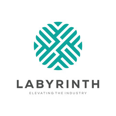 Obraz premium maze abstract logo for business company