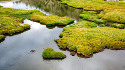 MOUNTAIN waterfall lacs and water