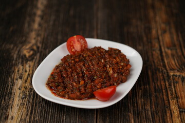Turkish spicy appetizer (meze) 
