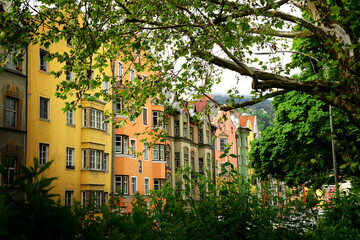 Fototapeta na wymiar A residential district in the city of Innsbruck, Austria