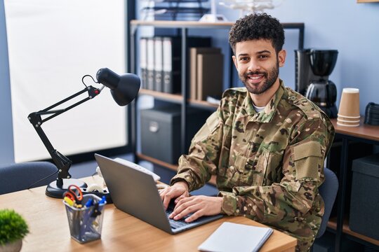 Soldier submitting leave request online