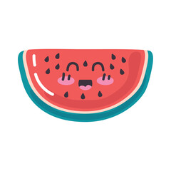 watermelon kawaii fresh fruit