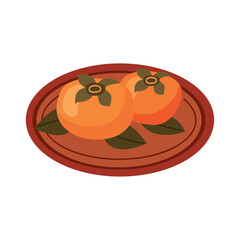 dish with oranges