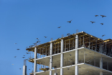 It is currently in process of building a block flats multi-storey apartment building along the streets city