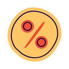 percent symbol in button