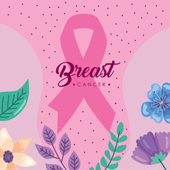 breast cancer lettering poster