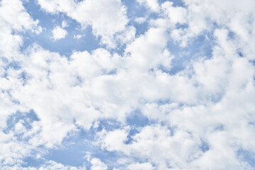 Beatiful blue sky with clouds on a sunny day