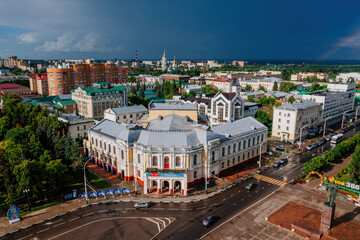 Fototapeta na wymiar The city of Tambov, aerial view