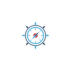 compass logo and symbol with vector concept illustration template