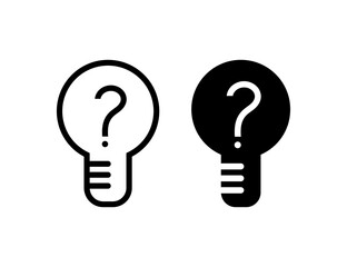 Bulb illustration with question mark design