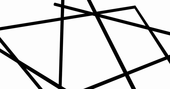3d render with black broken lines on white