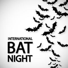 International bat night bats, vector art illustration.