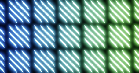 Render with pattern of blue and green glowing lines