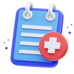 Obraz premium Medical Icon, medical report 3d illustration