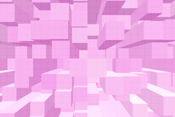 Abstract pink digital blocks background