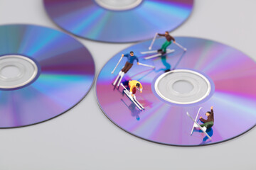 Ski Simulation on Miniature CD-ROM