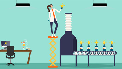 Science and innovation factory background