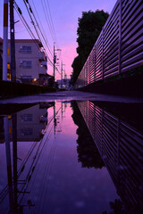 Obraz premium 水面に映るマジックアワー