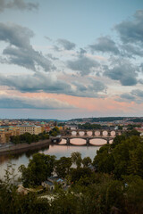 Fototapeta na wymiar landscape with Vltava river