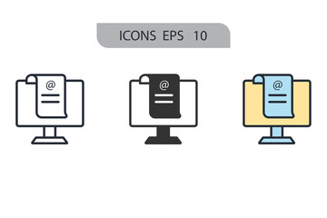 email icons  symbol vector elements for infographic web