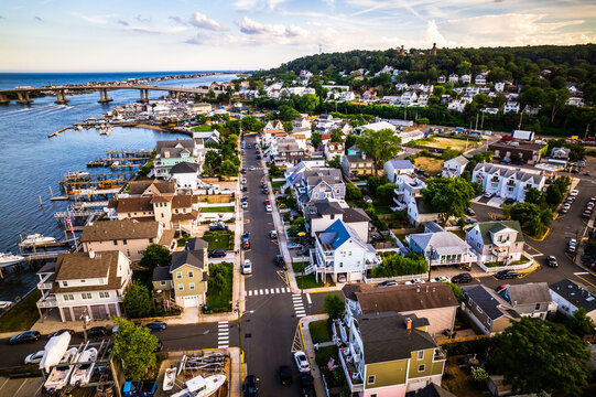 Aerial Drone of Atlantic Highlands New Jersey 
