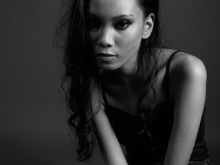 Portrait Light Sculpting of beautiful Asian model