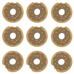 Fototapeta premium set of donuts