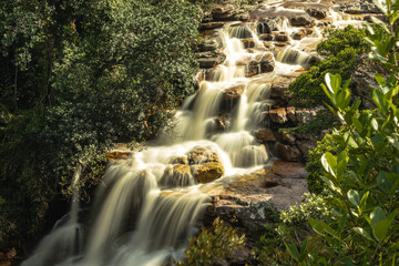 waterfall in Lencois town, Chapada Diamantina, State of Bahia, Brazil