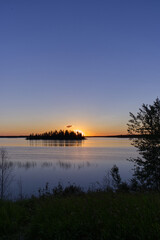 Sunset at Astotin Lake in Elk Island National Park