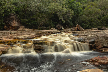 waterfall in Lencois town, Chapada Diamantina, State of Bahia, Brazil