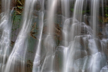 Fototapeta na wymiar Closeup of Delphi Falls In New York