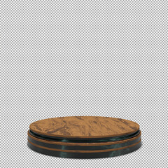 podium 3d render with beautiful and elegant isolated