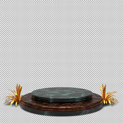 podium 3d render with beautiful and elegant isolated