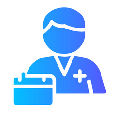 doctor schedule gradient icon