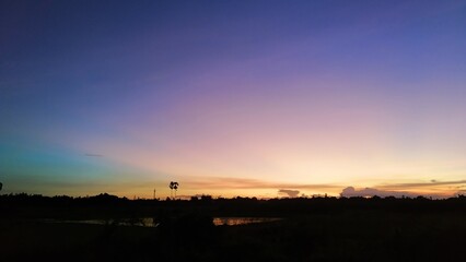 sunset in the horizon