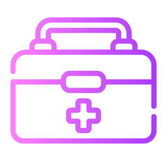 Obraz premium first aid kit gradient icon