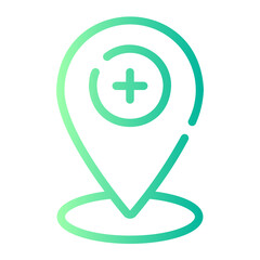 Obraz premium hospital location gradient icon