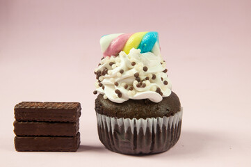 delicious cupcake on the table