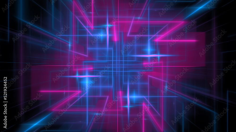 Poster digital cloud computing, information transfer. abstract technology big data background concept. moti