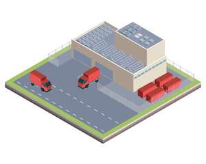 Fototapeta premium isometric industrial logistic plant