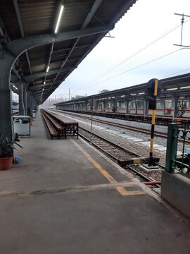 Beos Train station in the city, historical area of , Jakarta, Indonesia.