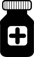Medicine Bottle Icon Vector Illustration Design on white background..eps