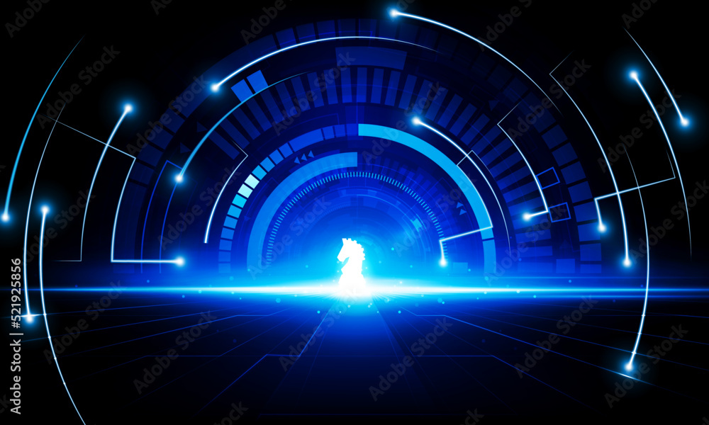 Poster abstract door open light of idea background hitech communication concept innovation background vecto