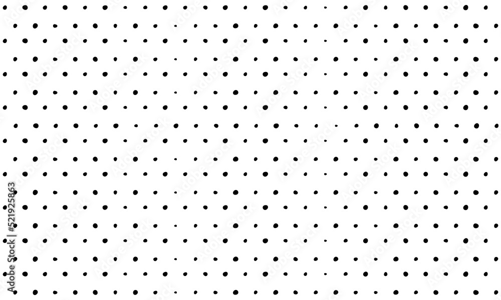 Aufkleber seamless monochrome polka dot pattern. dotted background unequal circles for the new year vector des