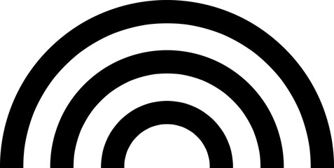 Rainbow Icon Flat Vector Illustration on white background..eps