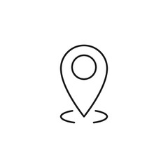 Pin line art contact us icon design template vector illustration