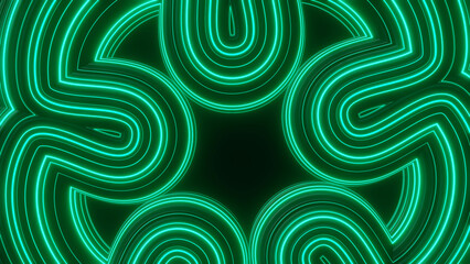 3d render of illuminated neon and light glowing on dark scene. Speed light moving lines. Abstract simple Colorful lighting neon background.